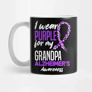 I Wear Purple For My Grandpa Dementia Alzheimer's Awareness Mug